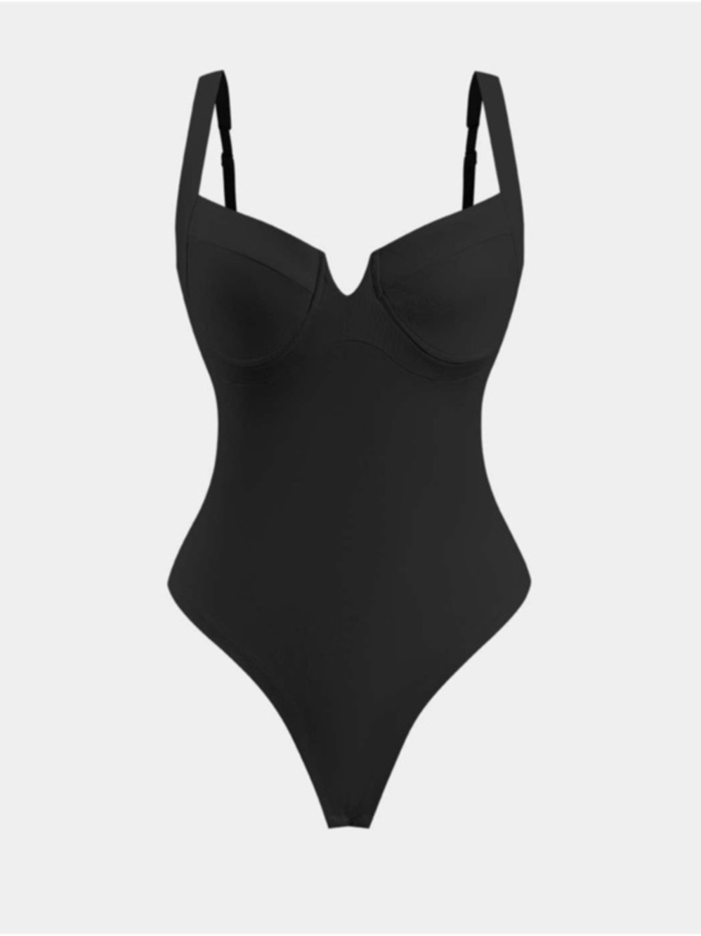 Micas Solid Bustier Sleeveless Bodysuit black L CC18-40